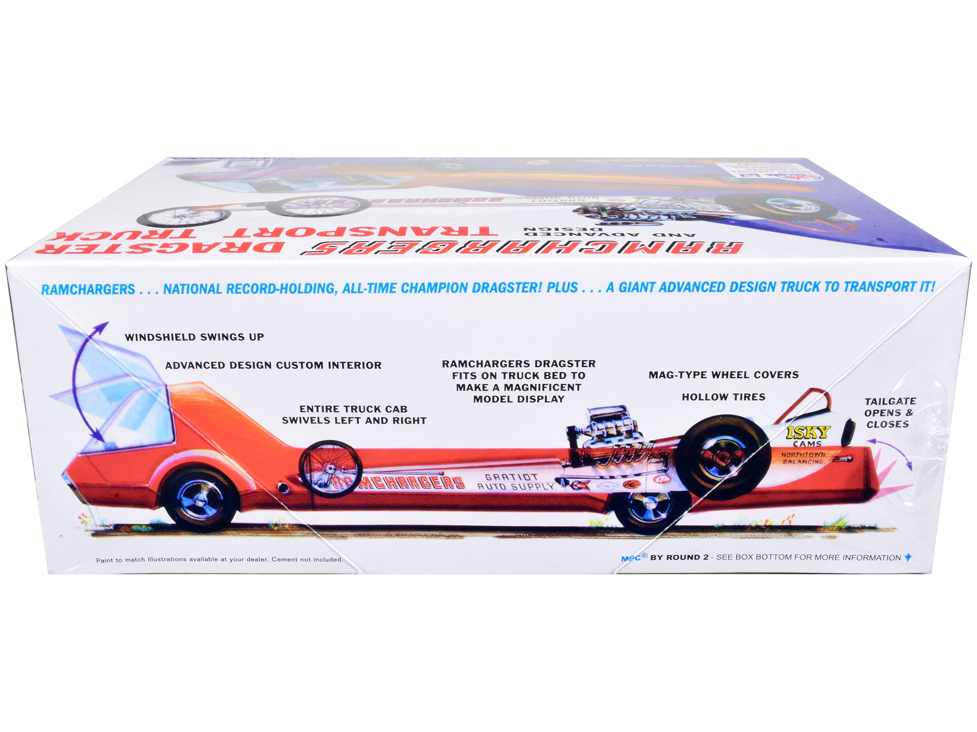 Skill 2 Model Kit Ramchargers Dragster and Advanced Design Transport Truck 2 Kits in 1 1/25 Scale Models by MPC - image 2