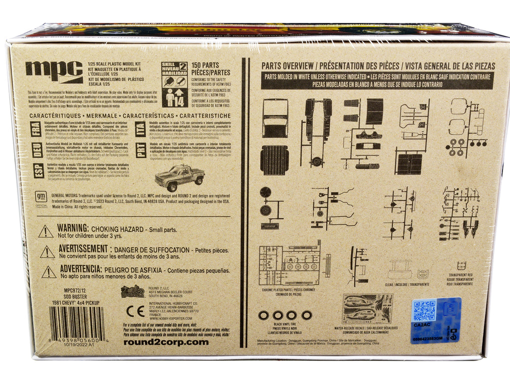 Skill 2 Model Kit 1981 Chevrolet 4x4 Stepside Pickup Truck "Sod Buster" 1/25 Scale Model by MPC - image 4