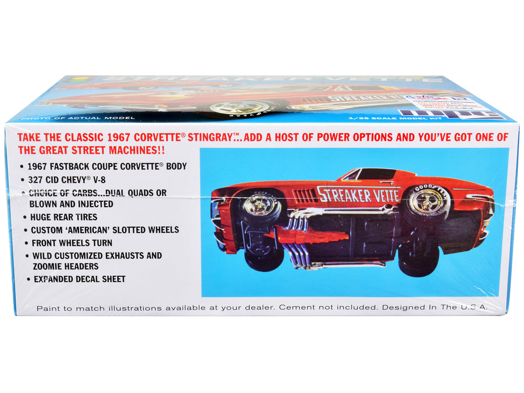 Skill 2 Model Kit 1967 Chevrolet Corvette Stingray "Streaker Vette" "The Great Street Machines" Series 1/25 Scale Model Car by MPC - image 3