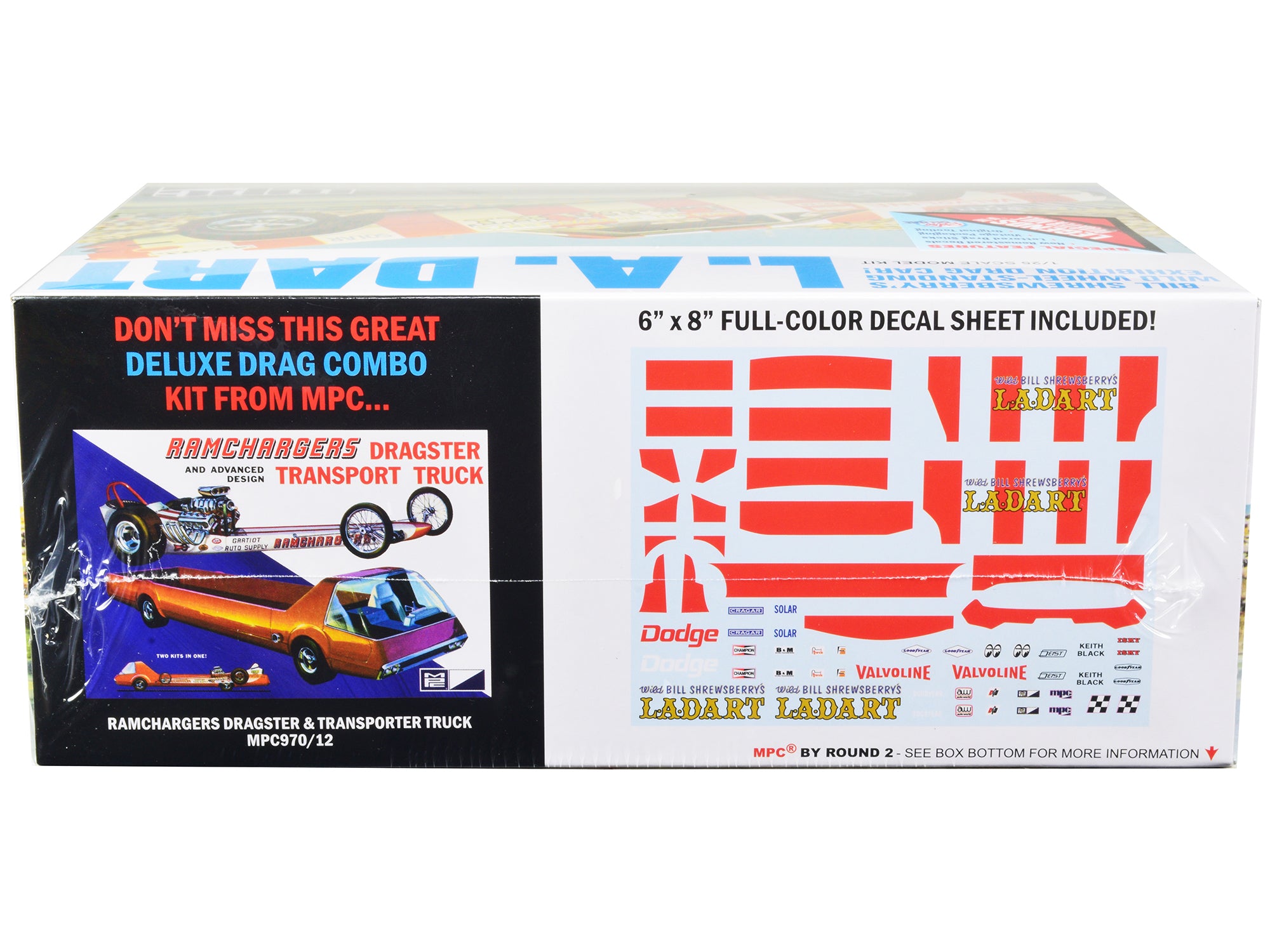 Skill 2 Model Kit Bill Shrewsberry's L.A. Dart Wheelstander Drag Car "Legends of the Quarter Mile" Series 1/25 Scale Model Car by MPC - image 2