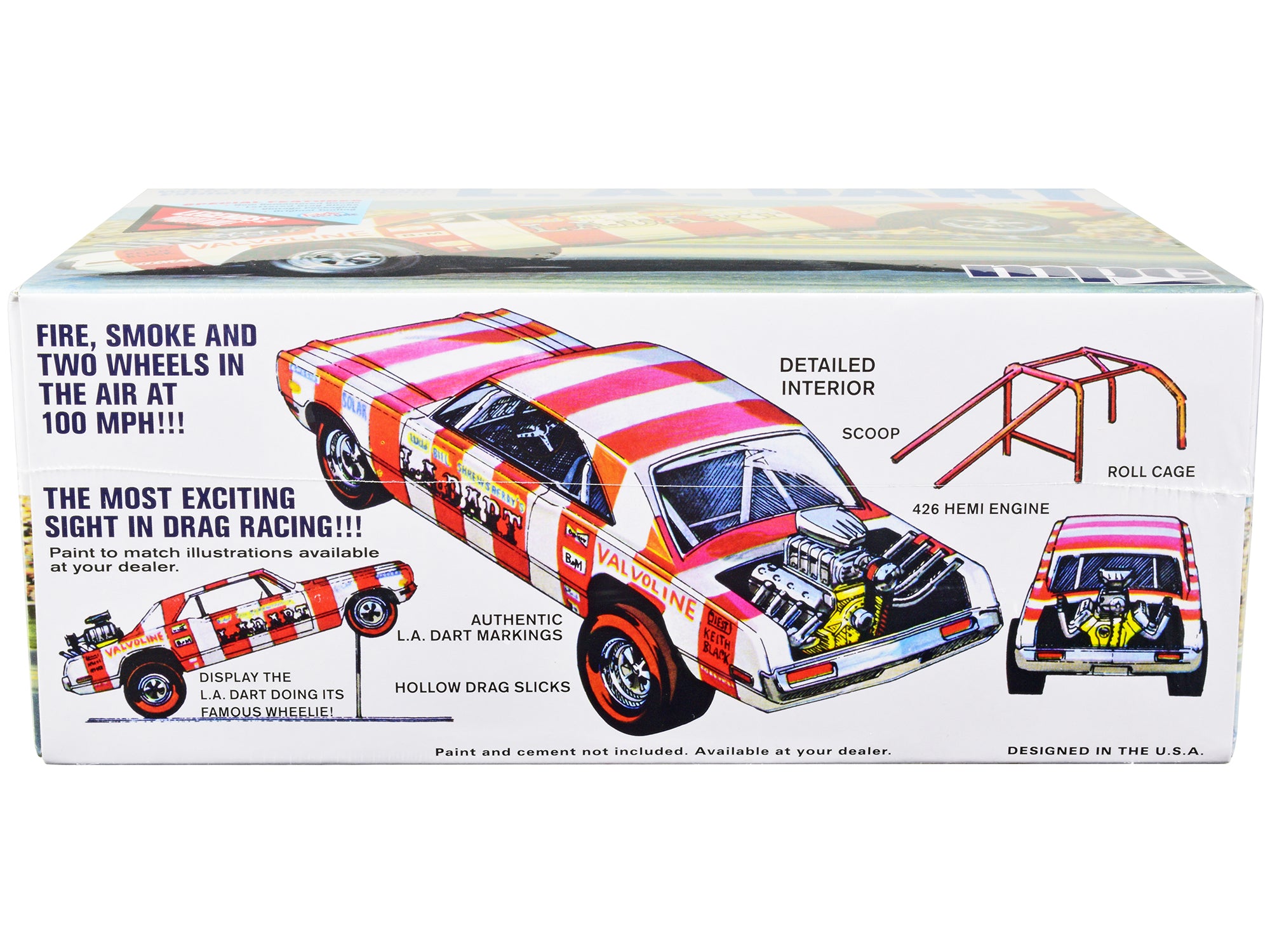 Skill 2 Model Kit Bill Shrewsberry's L.A. Dart Wheelstander Drag Car "Legends of the Quarter Mile" Series 1/25 Scale Model Car by MPC - image 3