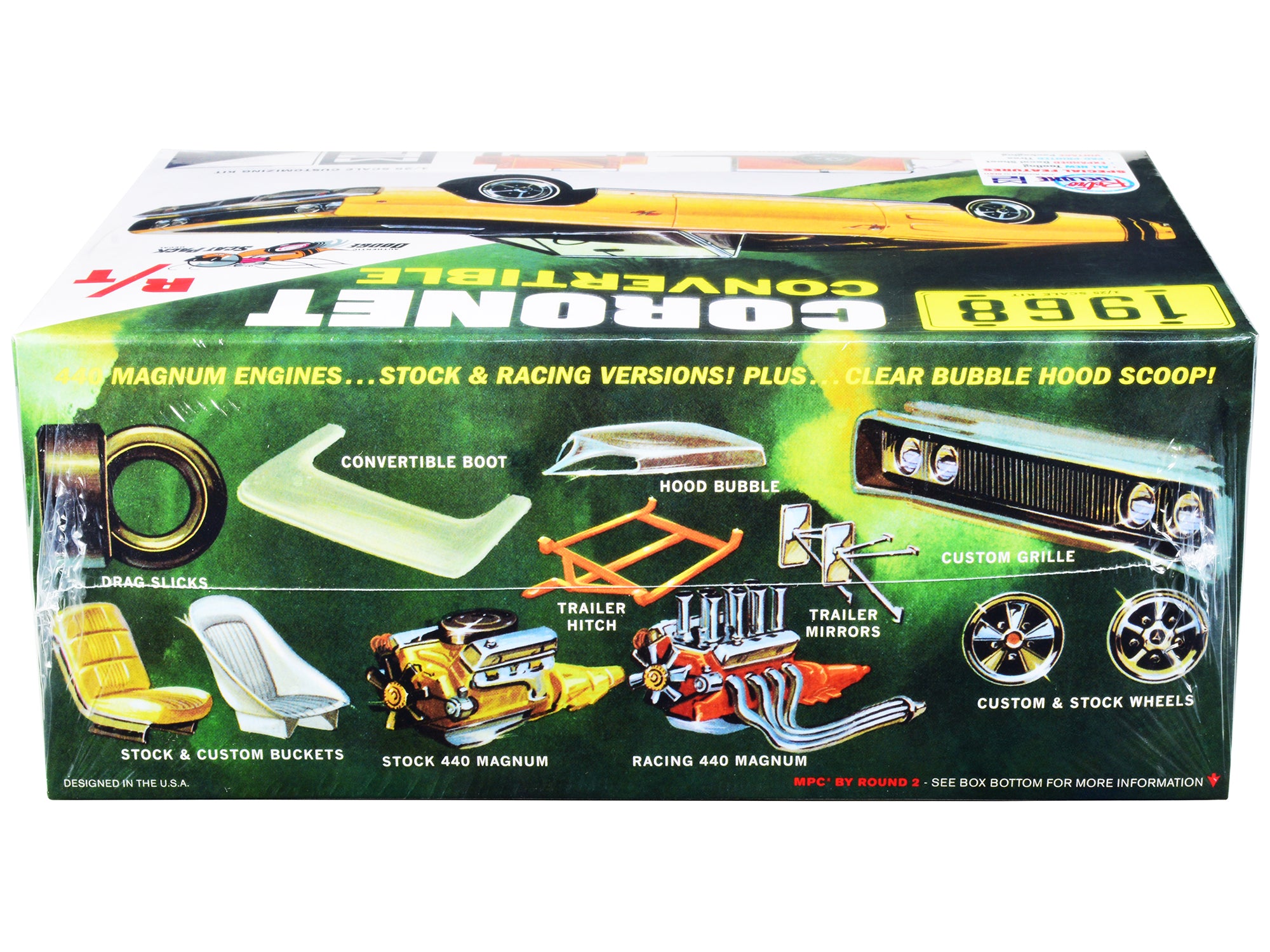 Skill 2 Model Kit 1968 Dodge Coronet R/T Convertible with Haul-Away Trailer 1/25 Scale Model by MPC - image 3