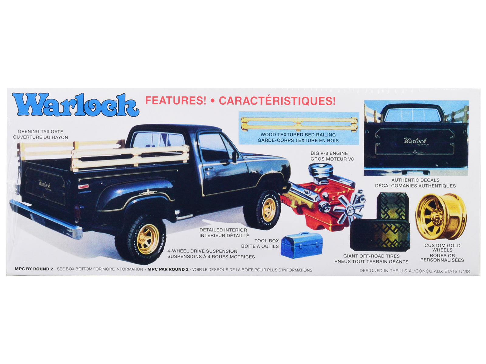 Skill 2 Model Kit 1977 Dodge Warlock Stepside Pickup Truck 1/25 Scale Model by MPC - image 3