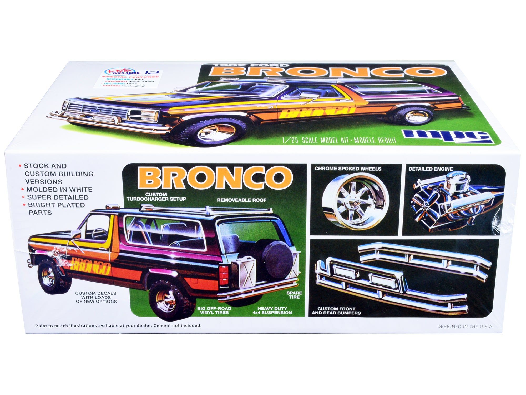 Skill 2 Model Kit 1982 Ford Bronco 1/25 Scale Model by MPC - image 3