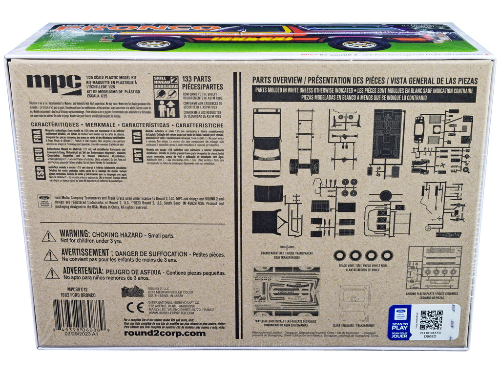 Skill 2 Model Kit 1982 Ford Bronco 1/25 Scale Model by MPC - image 4