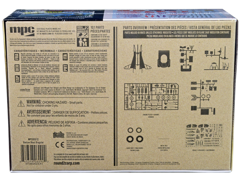 Skill 2 Model Kit "Bantam Blast" AA/FA Altered Roadster/Dragster 1/25 Scale Model by MPC - image 4