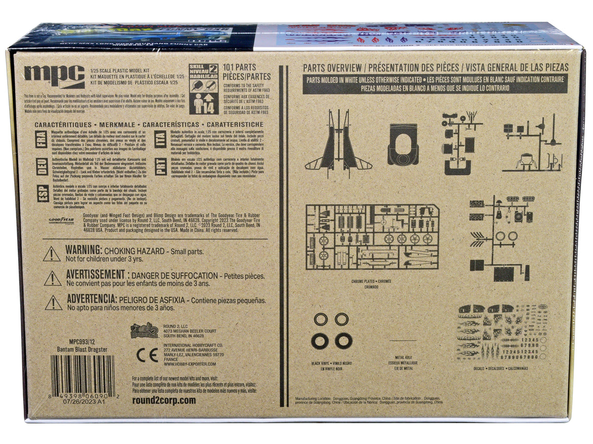 Skill 2 Model Kit "Bantam Blast" AA/FA Altered Roadster/Dragster 1/25 Scale Model by MPC - image 4