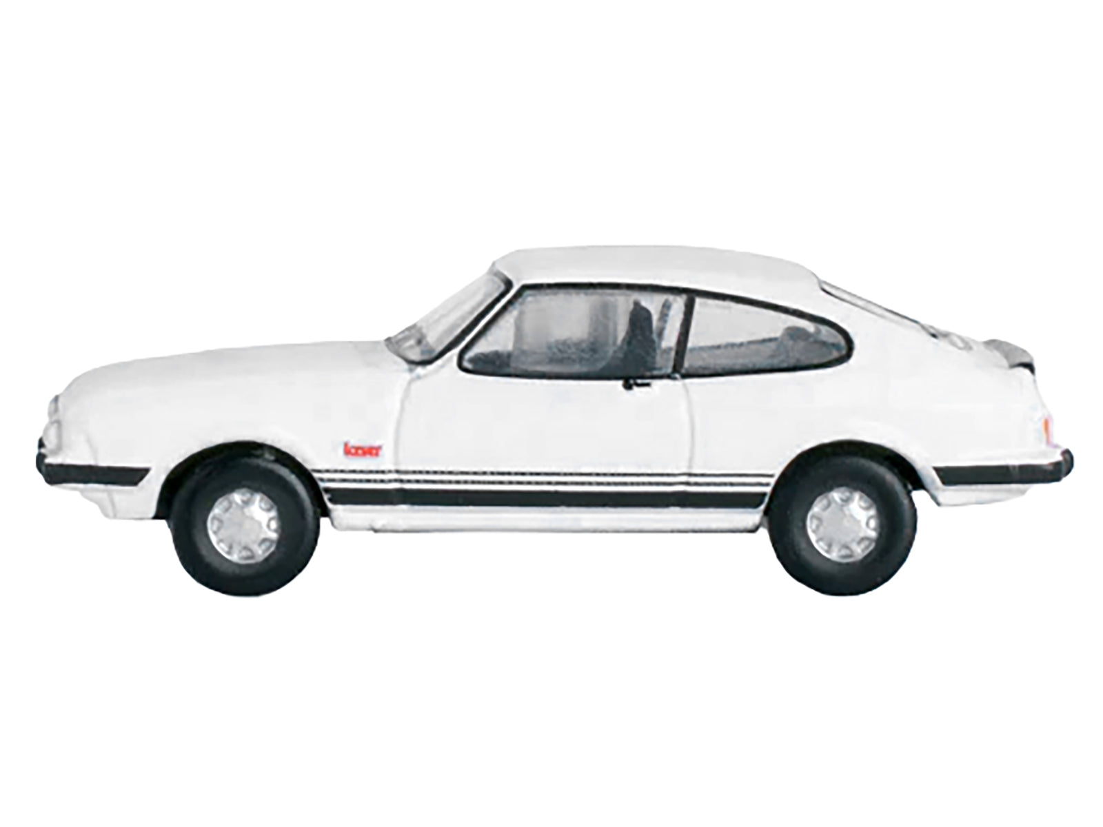 Ford Capri Mk3 RHD (Right Hand Drive) Diamond White with Black Stripes 1/148 (N) Scale Diecast Model Car by Oxford Diecast - image 2