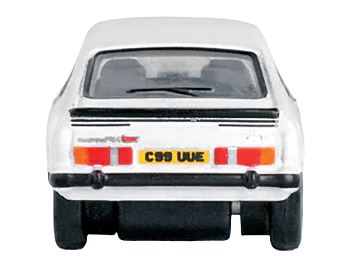 Ford Capri Mk3 RHD (Right Hand Drive) Diamond White with Black Stripes 1/148 (N) Scale Diecast Model Car by Oxford Diecast - image 4