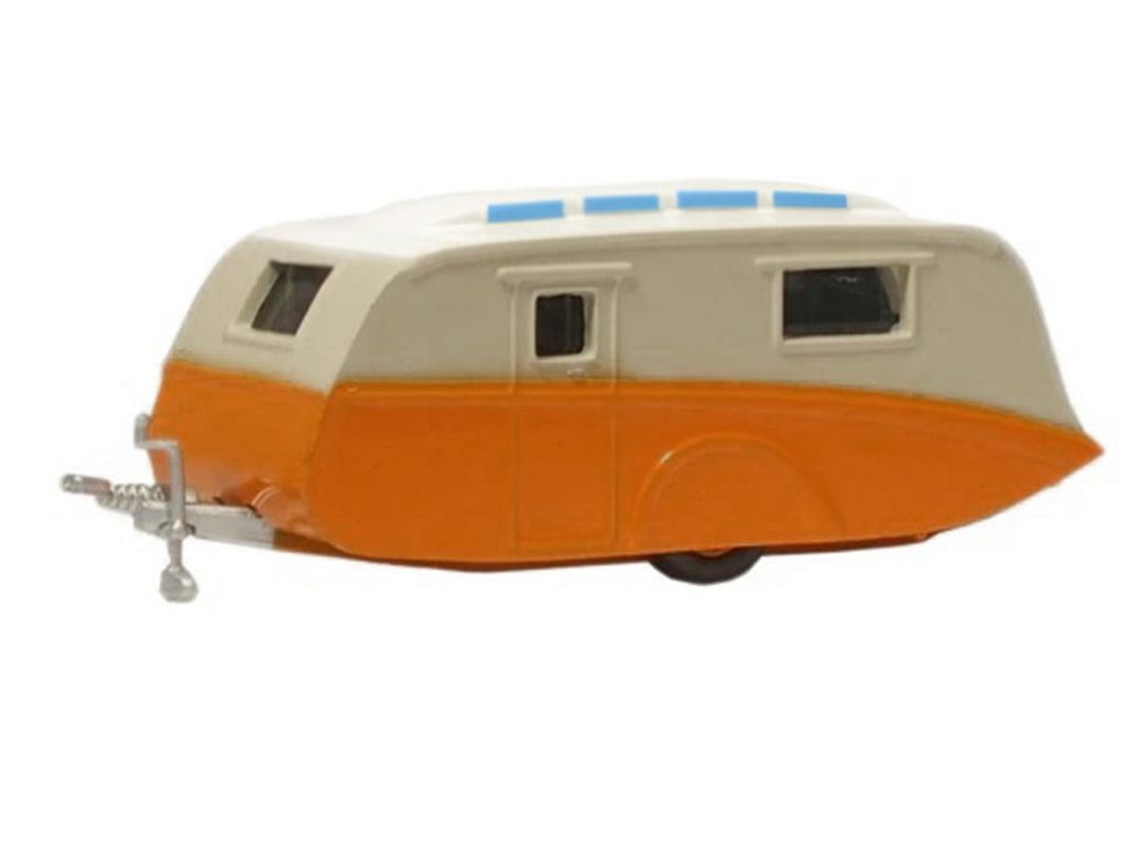 Caravan Trailer Cream and Orange 1/148 (N) Scale Diecast Model Car by Oxford Diecast - image 2