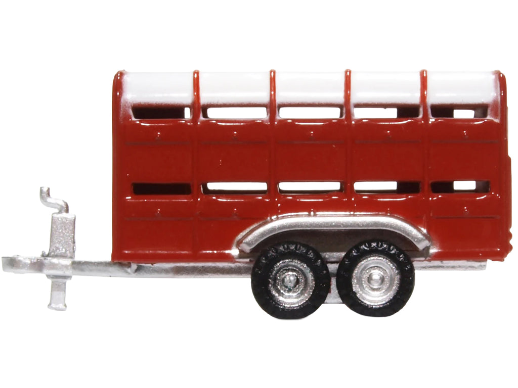 Livestock Trailer Red 1/148 (N) Scale Diecast Model Car by Oxford Diecast - image 2
