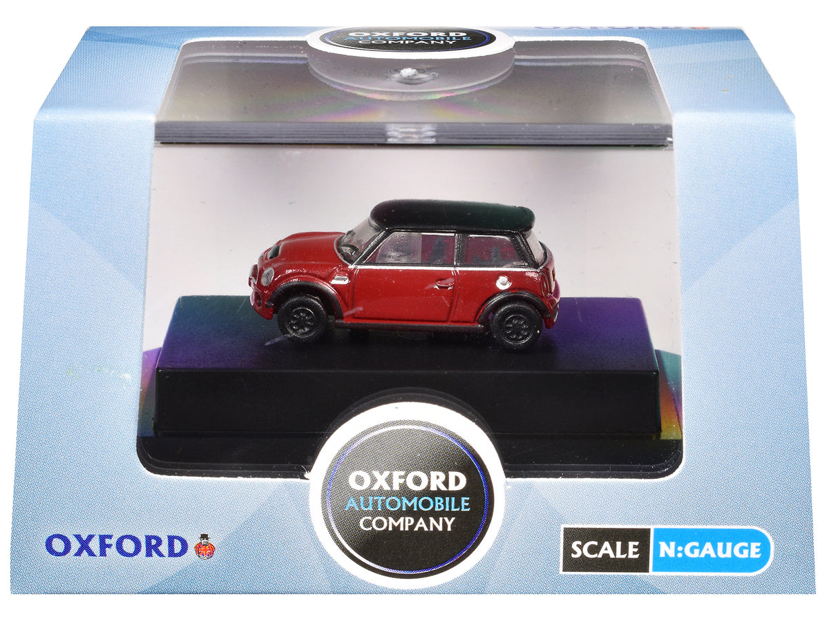 Mini Cooper S RHD (Right Hand Drive) Chili Red with Black Top 1/148 (N) Scale Diecast Model Car by Oxford Diecast - image 3