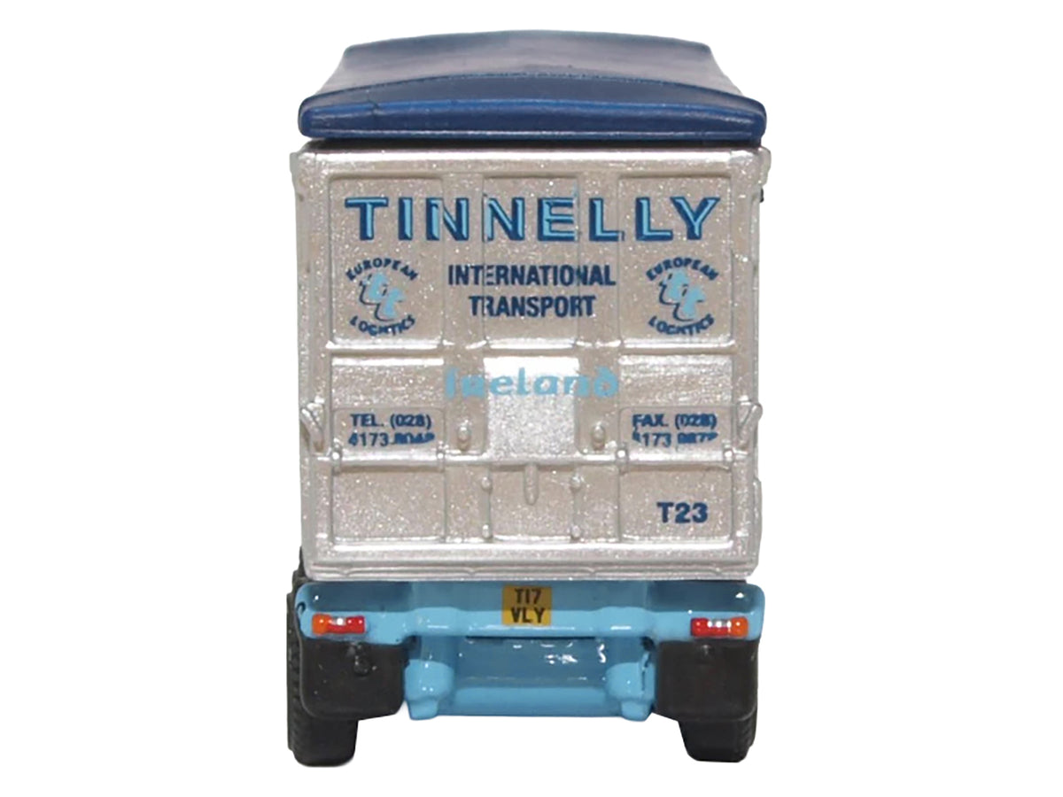 Scania T-Cab Truck RHD (Right Hand Drive) with Covered Dump Trailer "Tinnelly" White with Blue Graphics 1/148 (N) Scale Diecast Model Car by Oxford Diecast - image 3