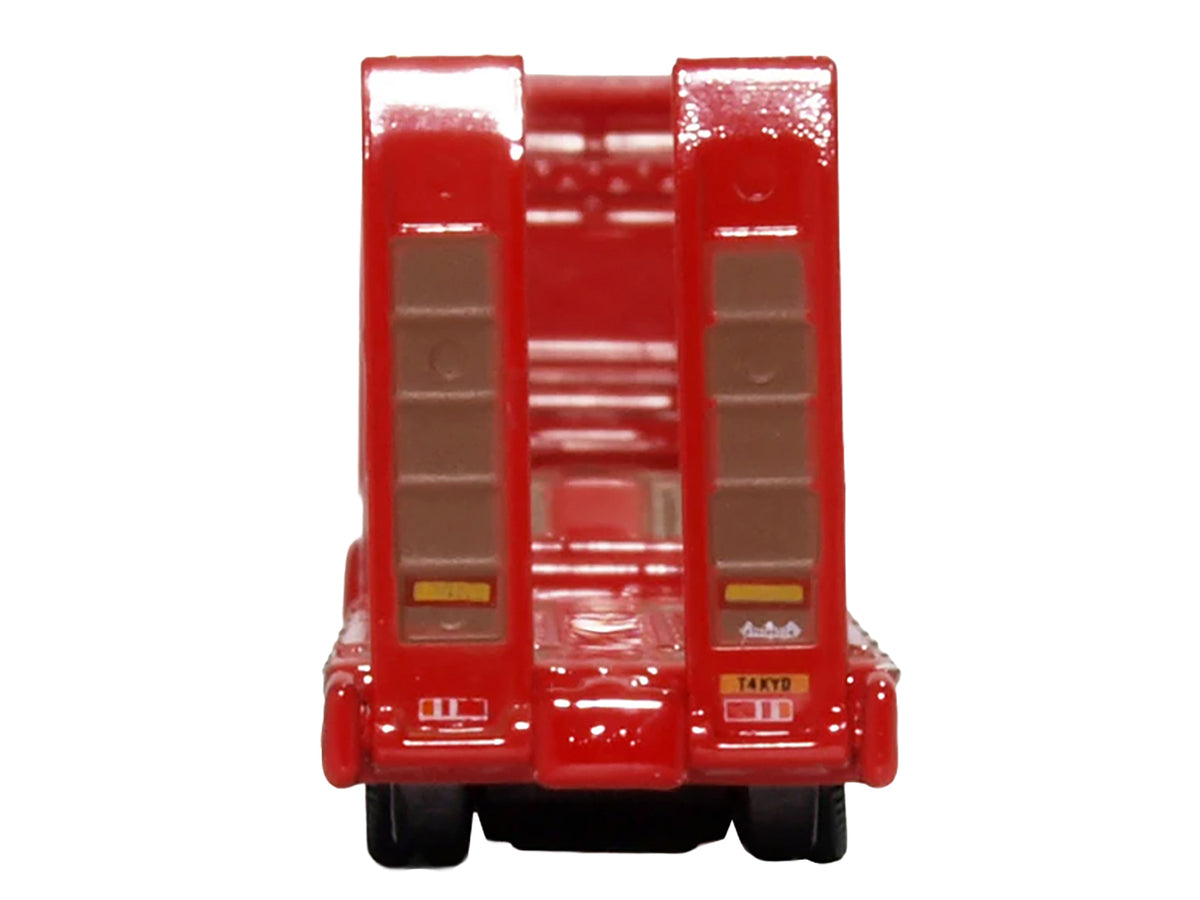 Scania T-Cab Truck RHD (Right Hand Drive) with Lowboy Trailer "Sandy Kydd" Red with Stripes 1/148 (N) Scale Diecast Model Car by Oxford Diecast - image 4