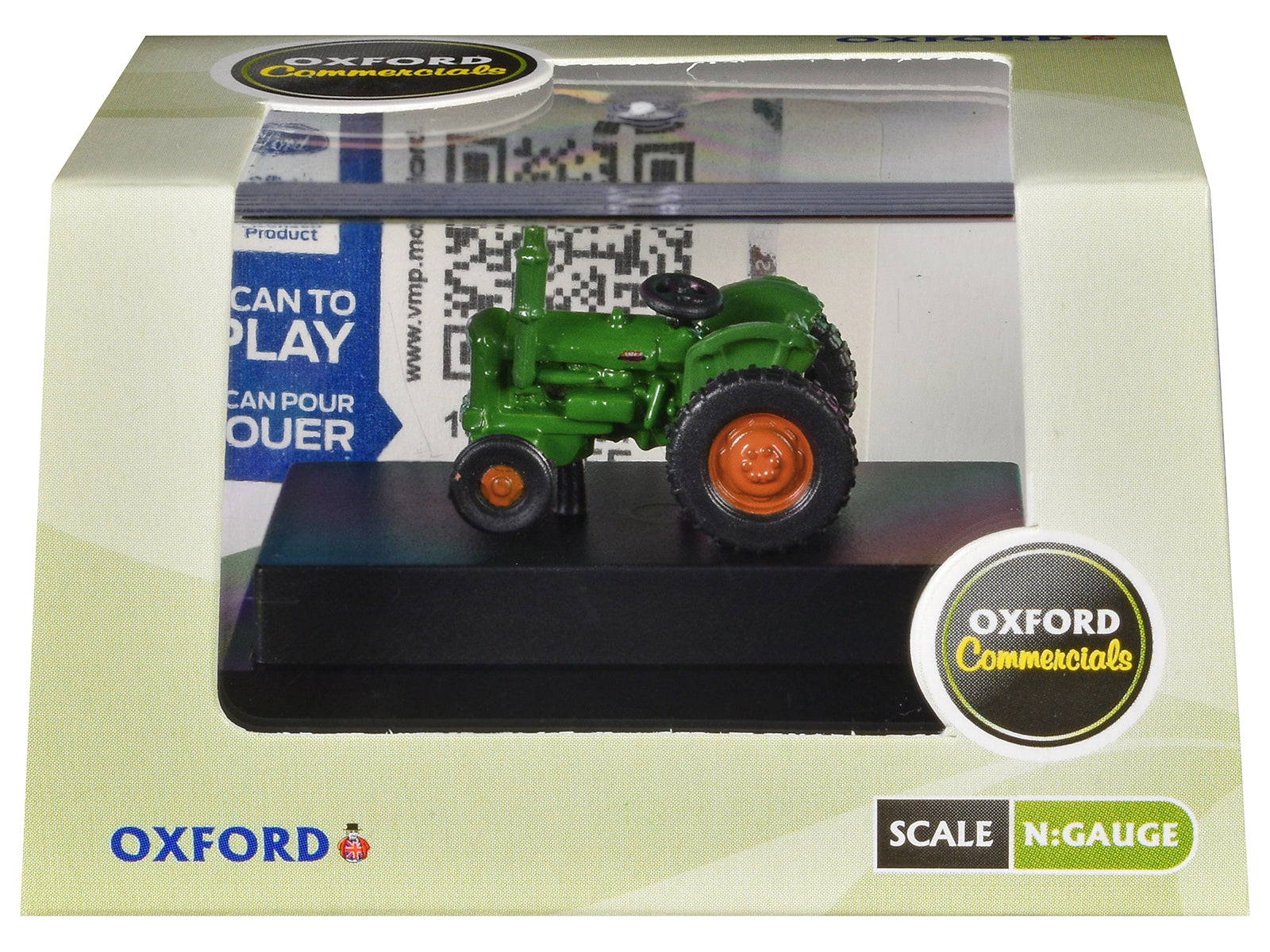 Fordson Tractor Green with Orange Wheels 1/148 (N) Scale Diecast Model Car by Oxford Diecast - image 3