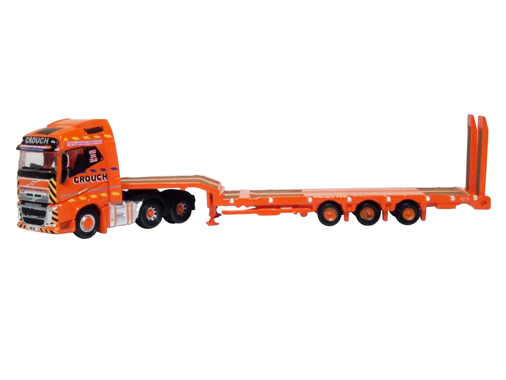Volvo FH4 Truck RHD (Right Hand Drive) with Low Boy Trailer "Crouch Recovery" Orange with Graphics 1/148 (N) Scale Diecast Model Car by Oxford Diecast - image 2