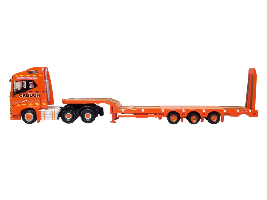 Volvo FH4 Truck RHD (Right Hand Drive) with Low Boy Trailer "Crouch Recovery" Orange with Graphics 1/148 (N) Scale Diecast Model Car by Oxford Diecast - image 3