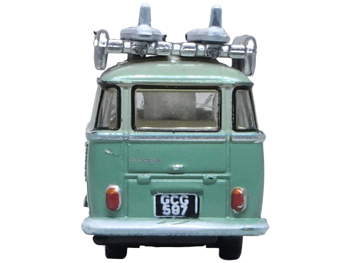 Volkswagen T1 Samba Bus RHD (Right Hand Drive) Green Two-Tone with Surfboards on Roof Rack 1/148 (N) Scale Diecast Model Car by Oxford Diecast - image 4