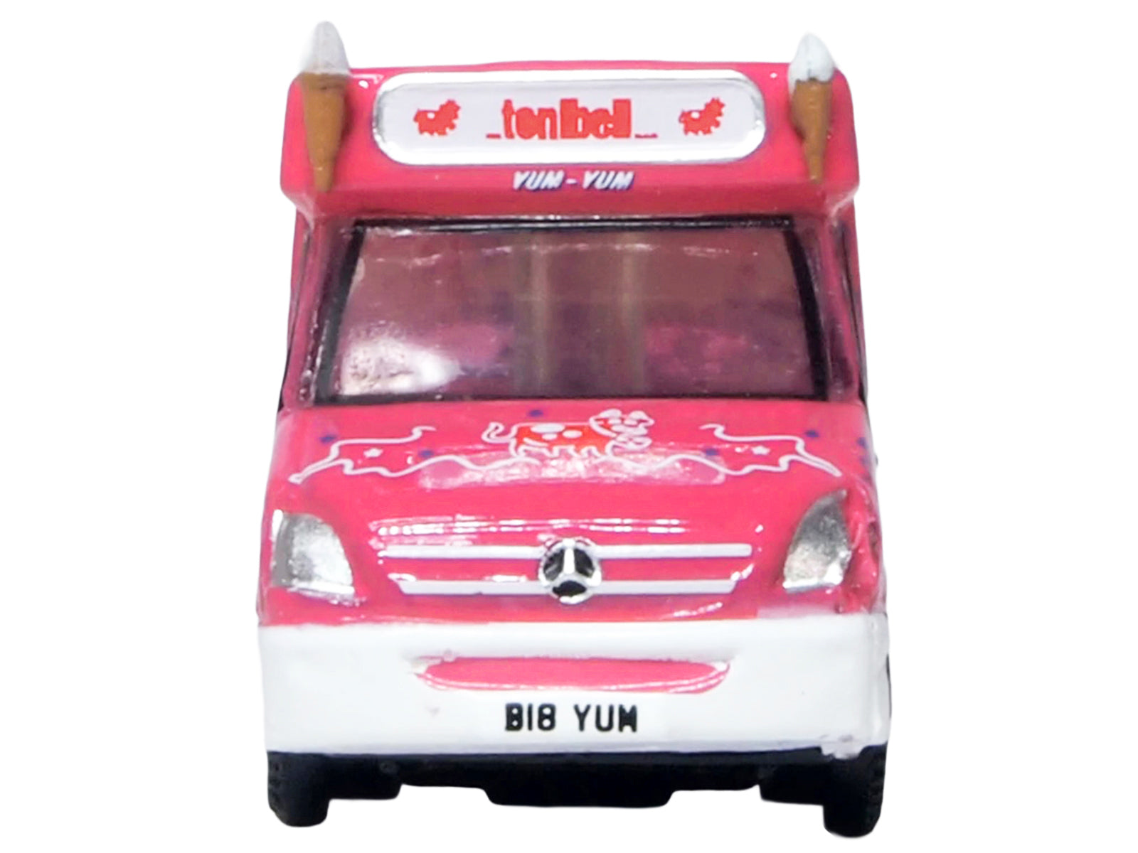 Whitby Mondial Ice Cream Van "Tonibell" Pink with Graphics 1/76 (OO) Scale Diecast Model Car by Oxford Diecast - image 4