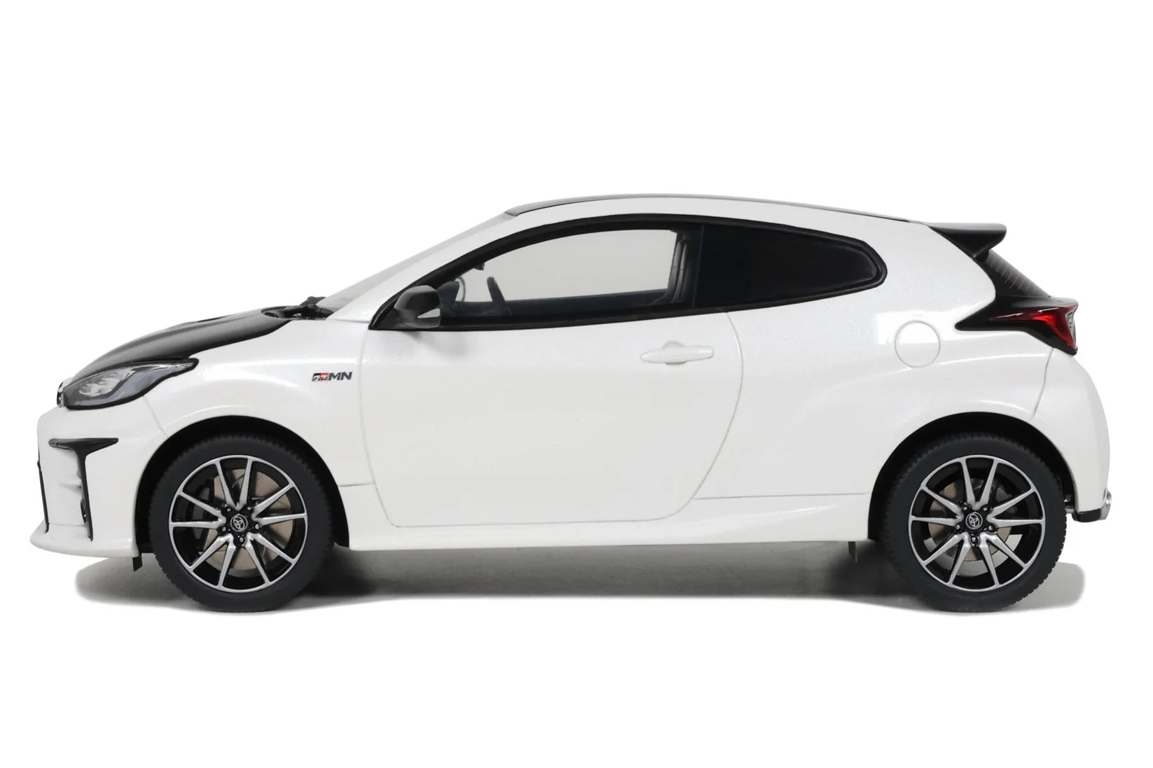 2022 Toyota GRMN Yaris RHD (Right Hand Drive) Platinum White Pearl with Black Hood and Top Limited Edition to 999 pieces Worldwide 1/18 Model Car by Otto Mobile - image 3