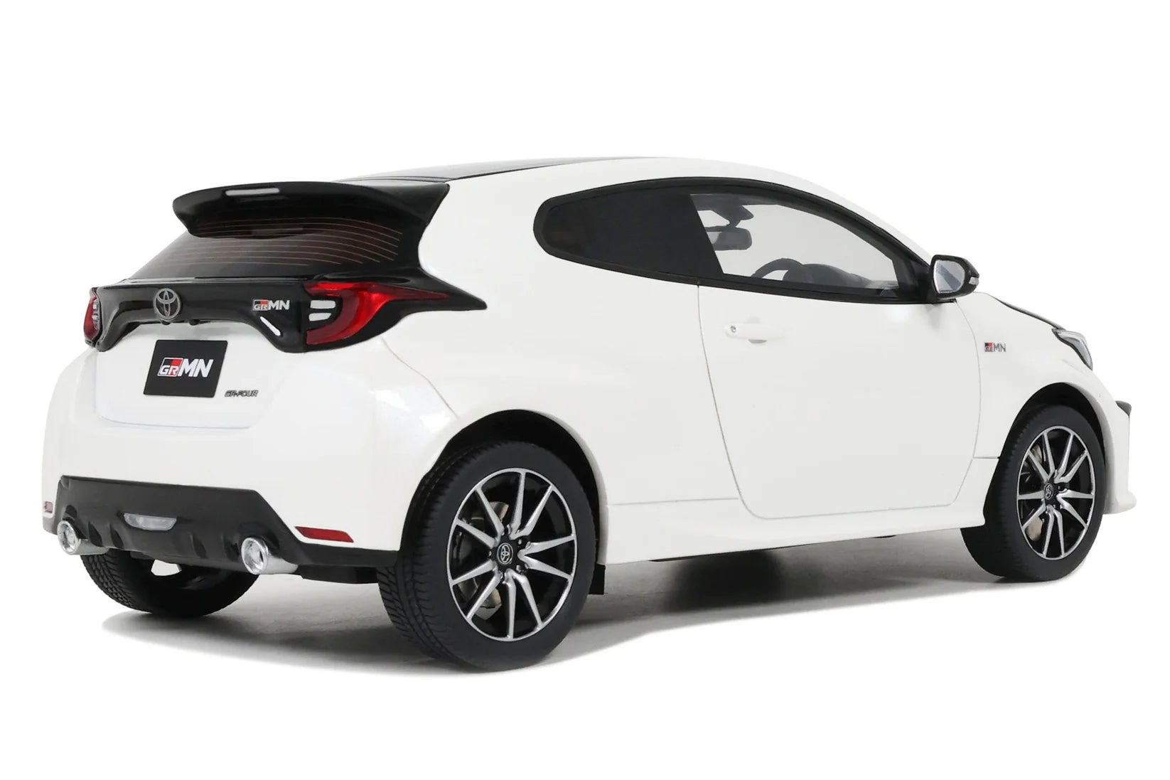 2022 Toyota GRMN Yaris RHD (Right Hand Drive) Platinum White Pearl with Black Hood and Top Limited Edition to 999 pieces Worldwide 1/18 Model Car by Otto Mobile - image 4