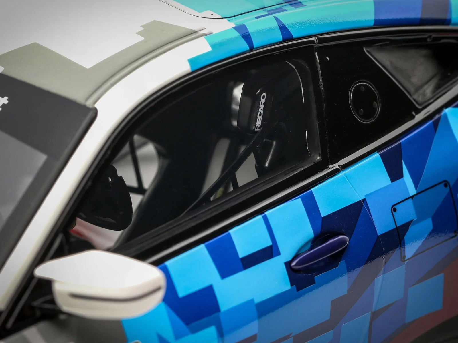 2024 BMW M4 GT4 #1 "M Motorsport Livery" Black and White with Red and Blue Graphics Limited Edition to 999 pieces Worldwide 1/18 Model Car by Otto Mobile - image 3