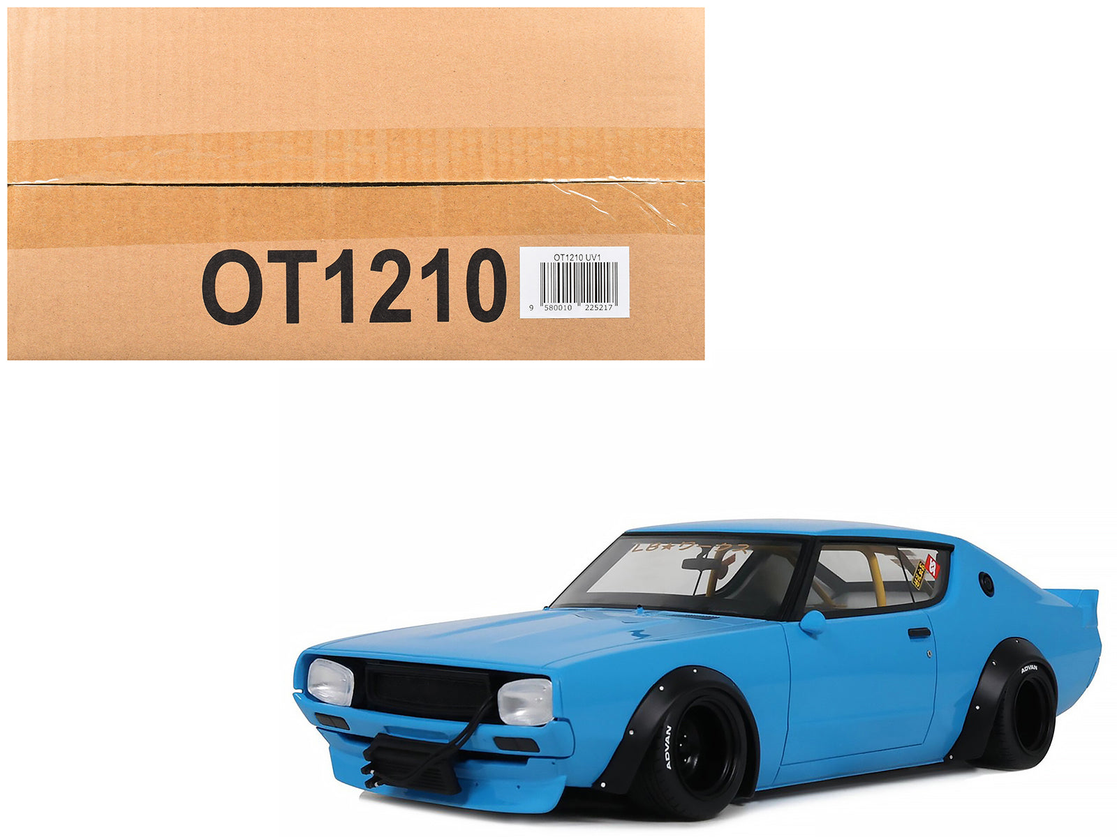 2024 Nissan Skyline 2000 GT-R (KPGC110) "LB-Works" RHD (Right Hand Drive) Blue Limited Edition to 999 pieces Worldwide 1/18 Model Car by Otto Mobile