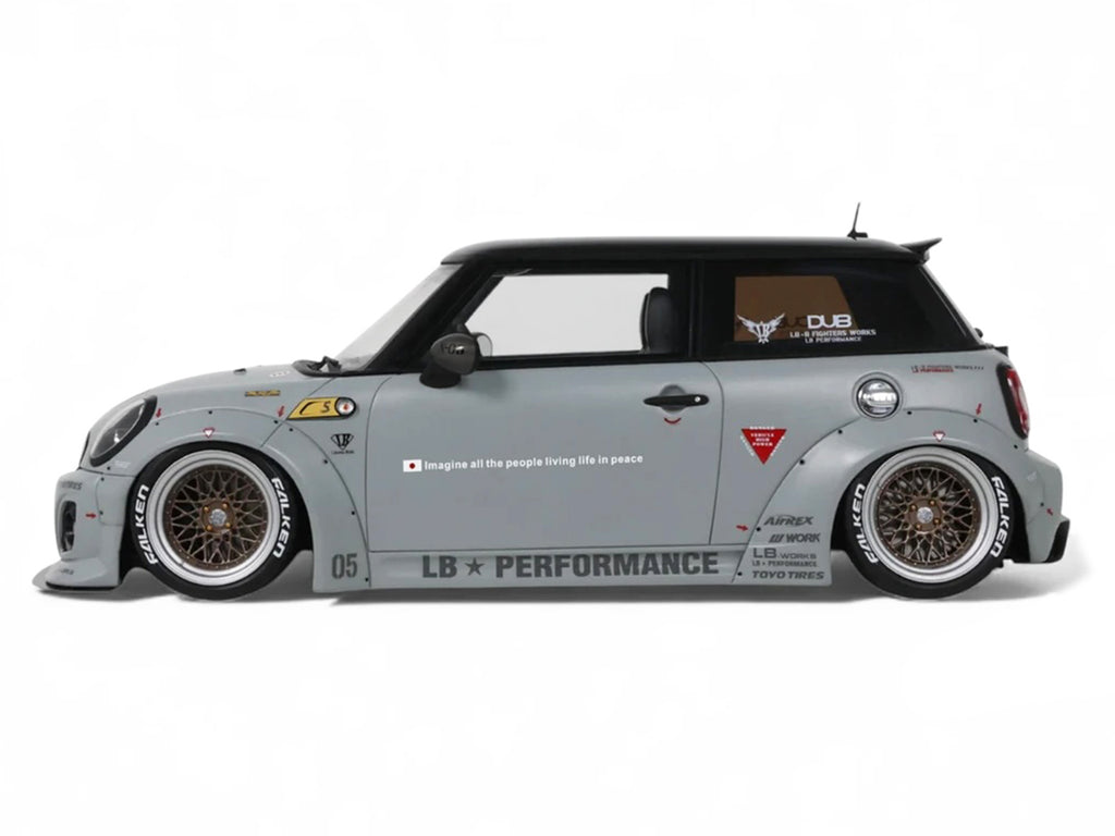 2015 Mini Cooper R56 LB-Works "LB Nation" Gray with Black Top Limited Edition to 999 pieces Worldwide 1/18 Model Car by Otto Mobile - image 4