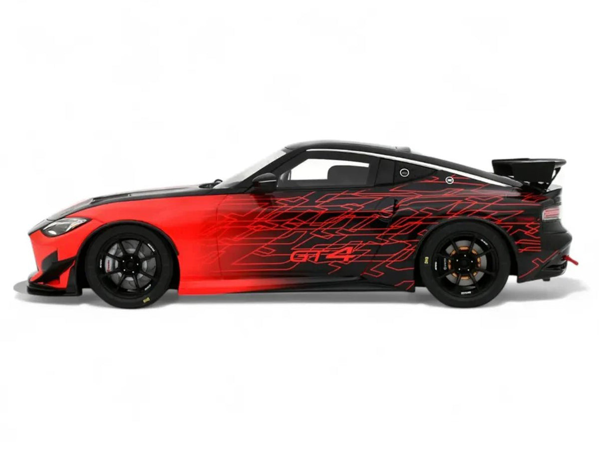 2022 Nissan Z GT4 #23 Black with Red Graphics "2022 SEMA Show" 1/18 Model Car by Otto Mobile