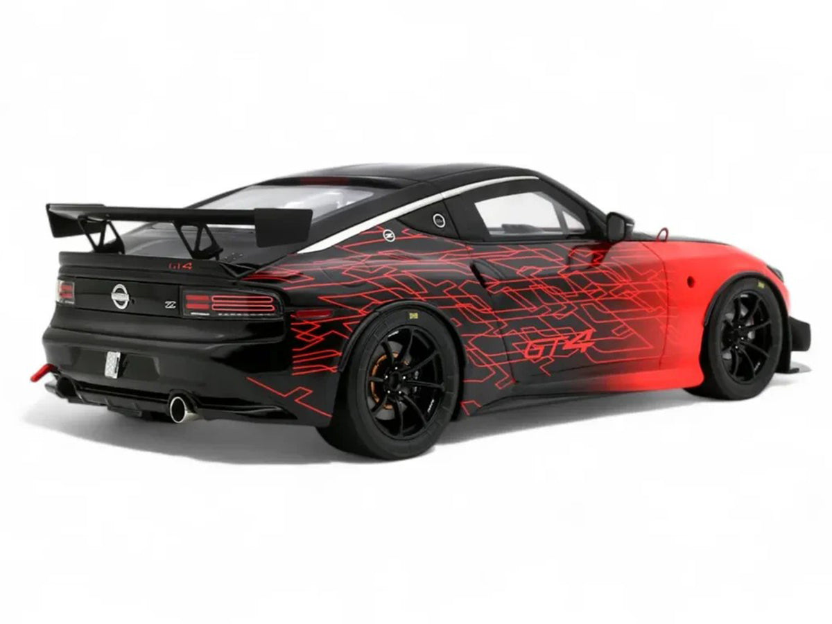 2022 Nissan Z GT4 #23 Black with Red Graphics "2022 SEMA Show" 1/18 Model Car by Otto Mobile