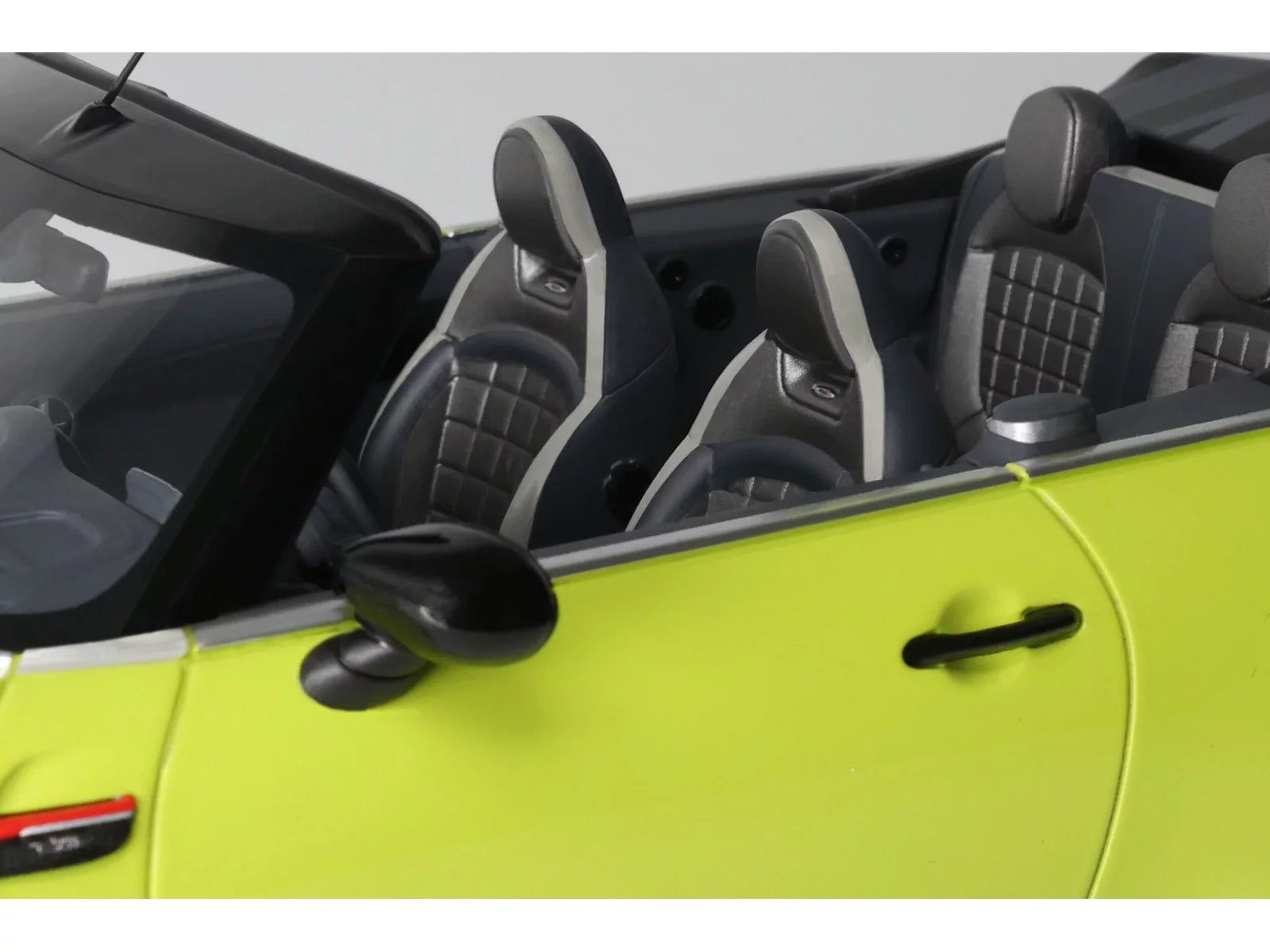 2021 Mini JCW Cabrio Zesty Yellow with Black Stripes 1/18 Model Car by Otto Mobile