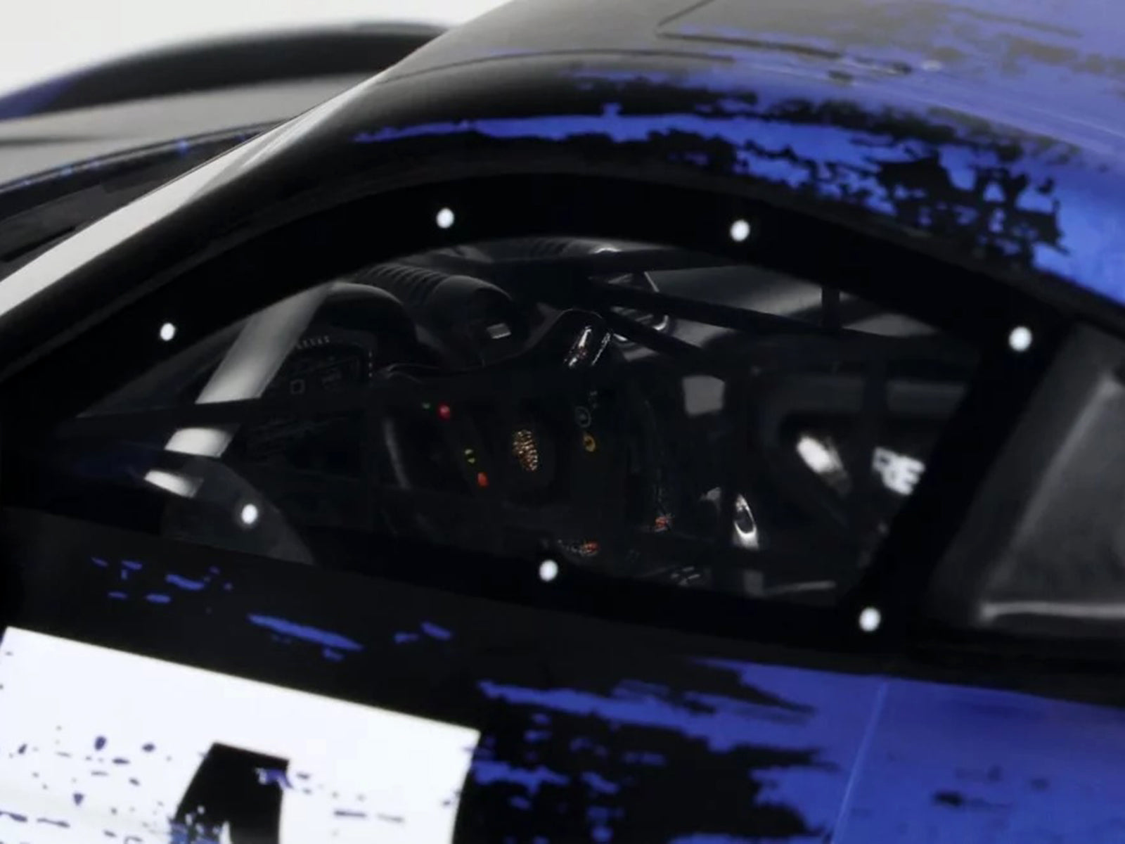 2021 Porsche Cayman 718 GT4 RS Clubsport #4 Black with Blue Graphics Limited Edition to 999 pieces Worldwide 1/18 Model Car by Otto Mobile - image 3
