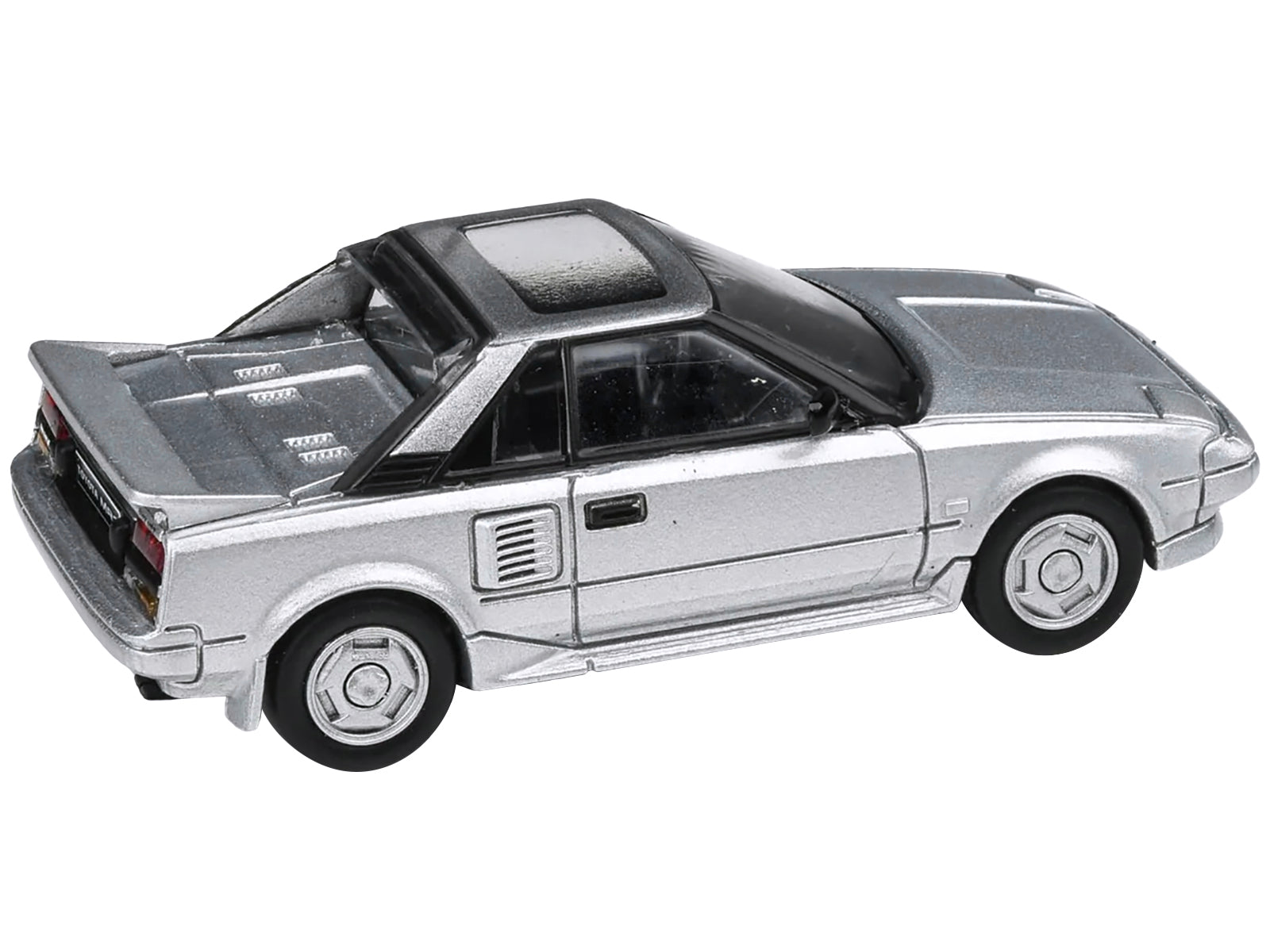 1985 Toyota MR2 MK1 Super Silver Metallic with Sunroof 1/64 Diecast Model Car by Paragon Models - image 2