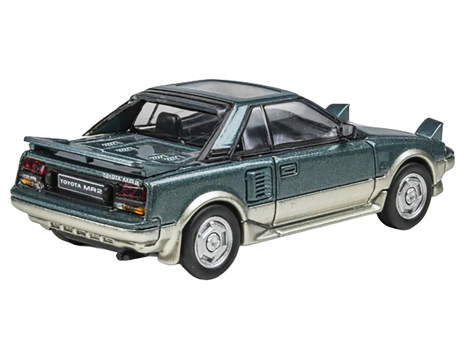 1985 Toyota MR2 MK1 Green Metallic and Gold with Sunroof 1/64 Diecast Model Car by Paragon Models - image 3