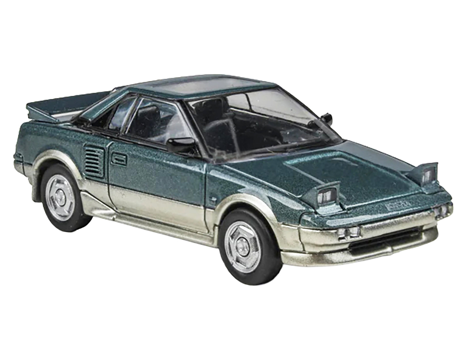 1985 Toyota MR2 MK1 Green Metallic and Gold with Sunroof 1/64 Diecast Model Car by Paragon Models - image 4