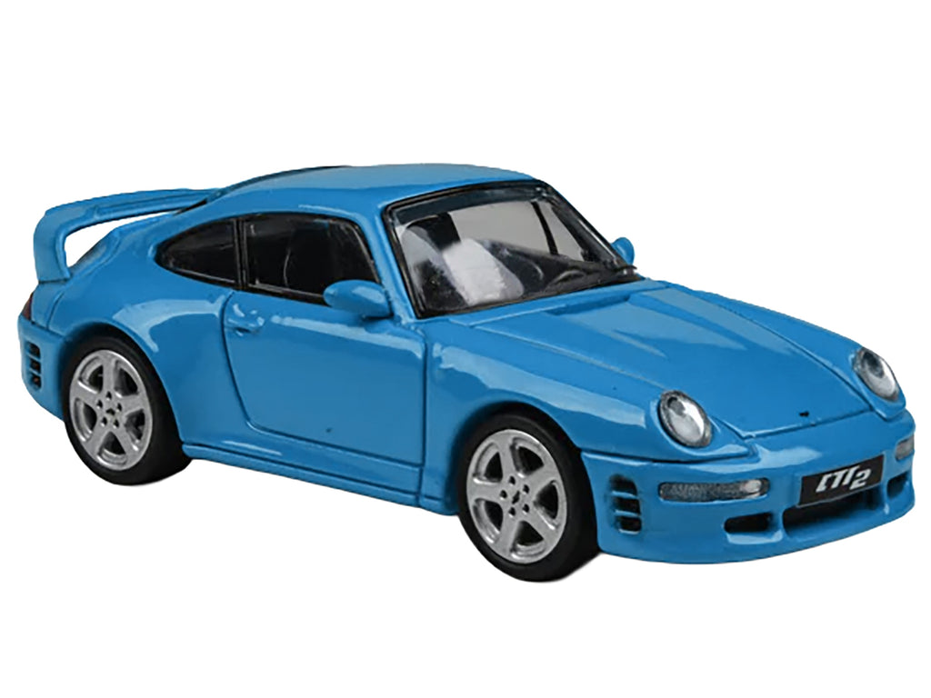 1995 RUF CTR2 Mexico Blue 1/64 Diecast Model Car by Paragon Models - image 2