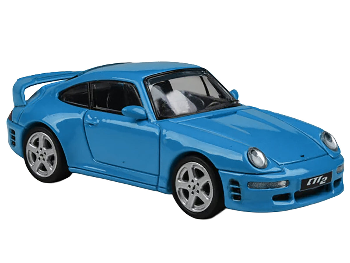 1995 RUF CTR2 Mexico Blue 1/64 Diecast Model Car by Paragon Models - image 2