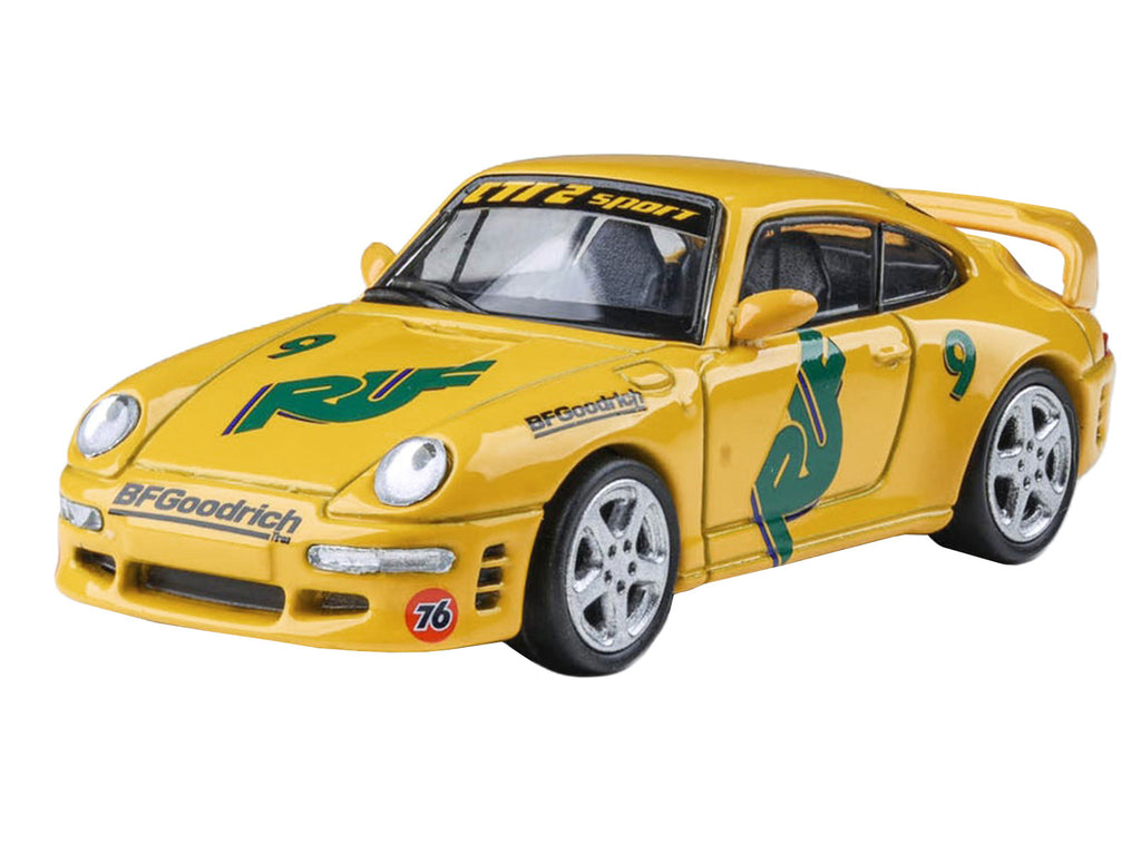 RUF CTR2 #9 "Pikes Peak" Yellow with Graphics 1/64 Diecast Model Car by Paragon Models - image 5