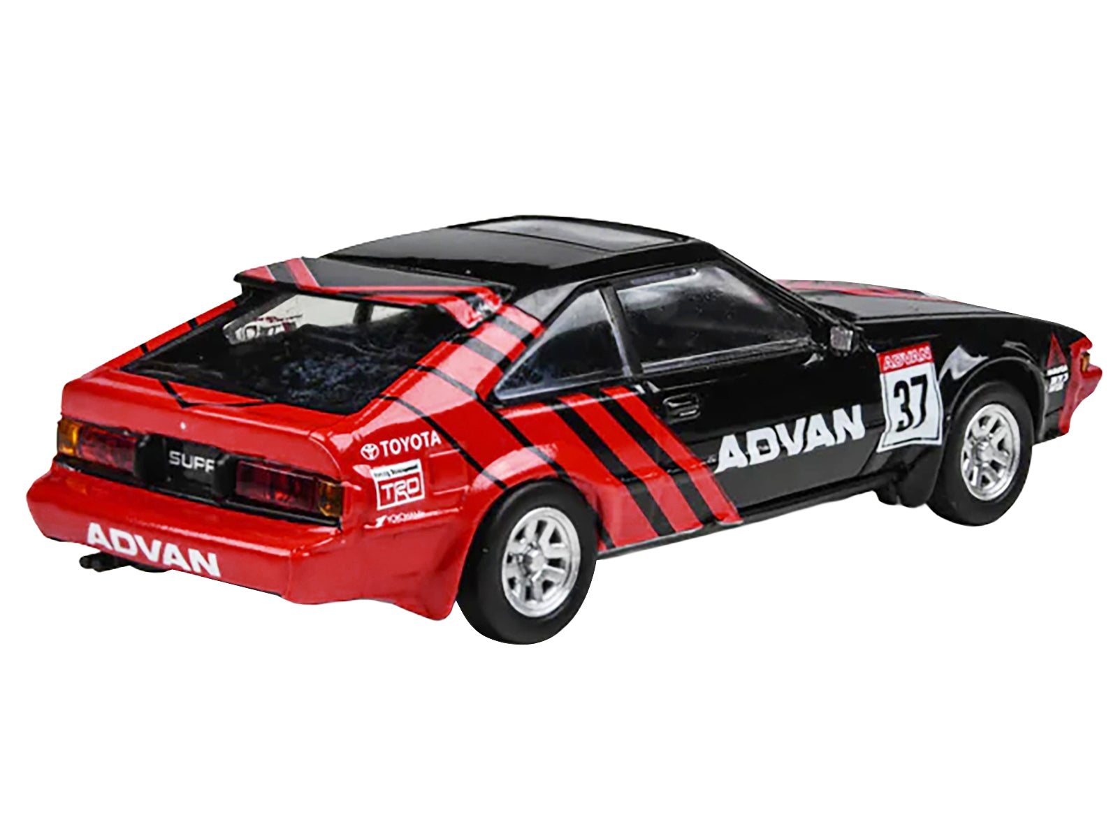 1984 Toyota Celica Supra #37 "ADVAN" Black and Red 1/64 Diecast Model Car by Paragon Models - image 4