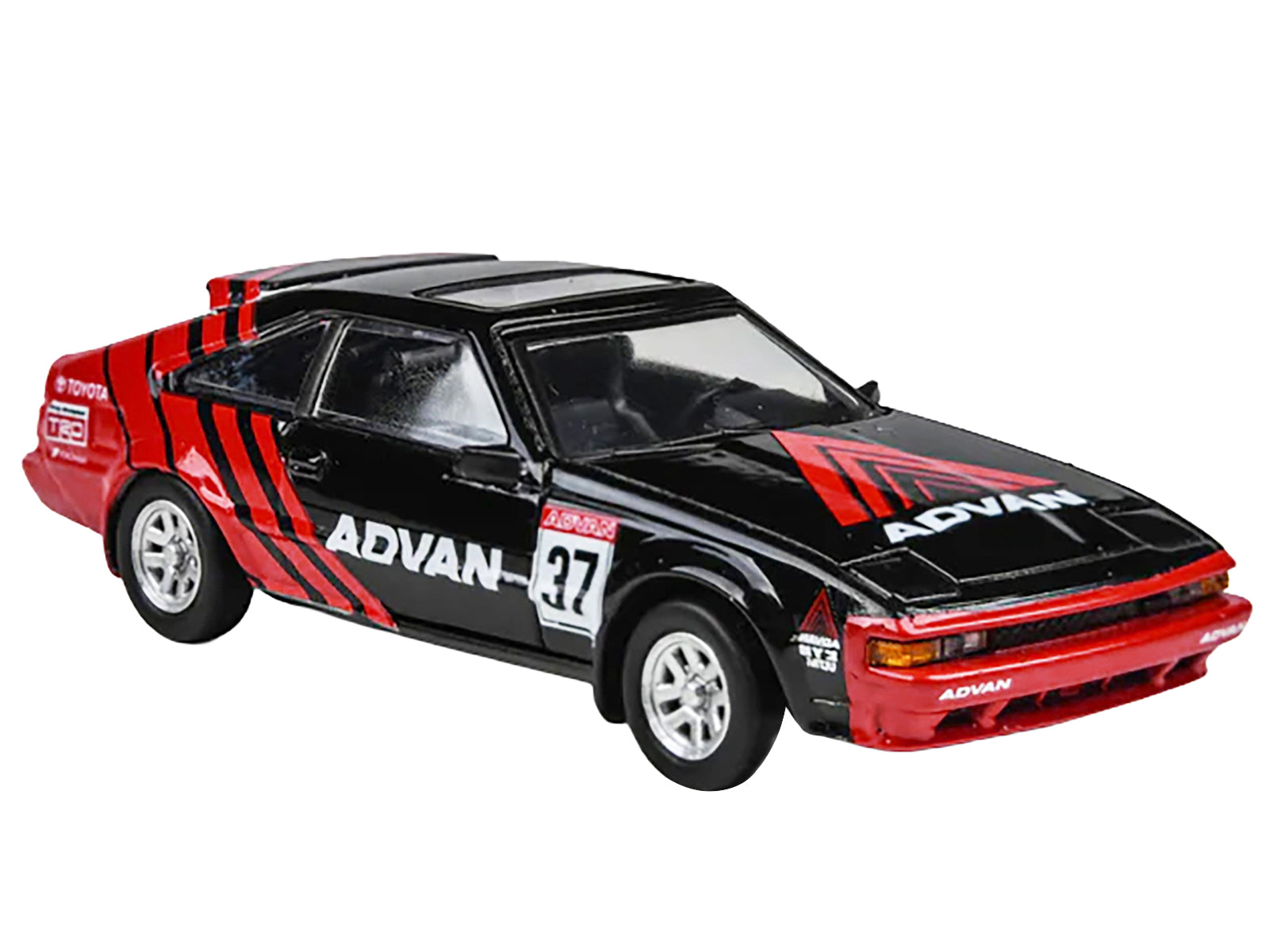 1984 Toyota Celica Supra #37 "ADVAN" Black and Red 1/64 Diecast Model Car by Paragon Models - image 3
