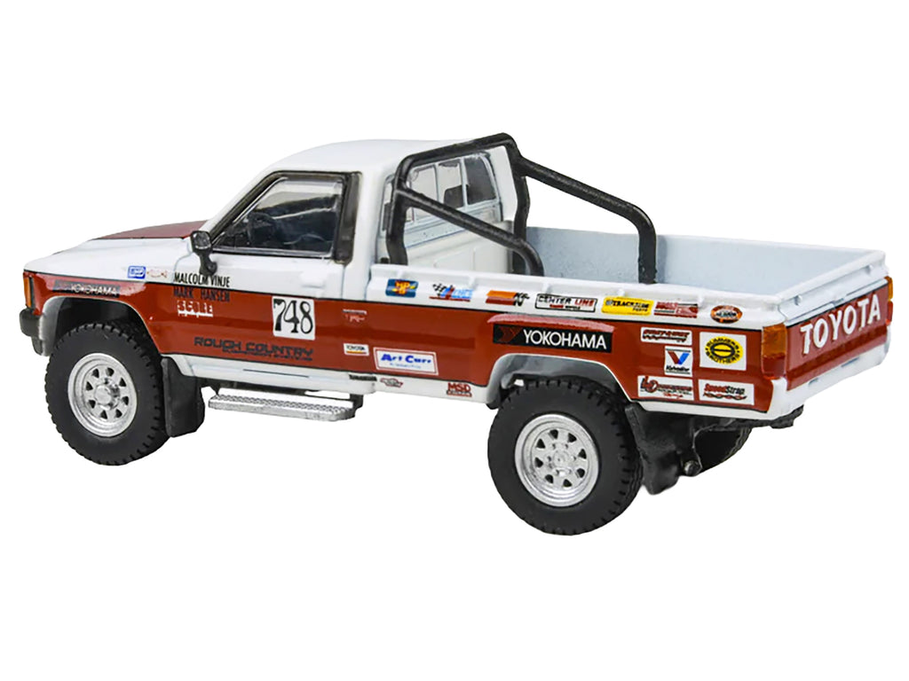 Toyota Hilux Pickup Truck #748 Malcolm Vinje - Mark Hansen "Mojave 250" (1987) 1/64 Diecast Model Car by Paragon Models - image 2