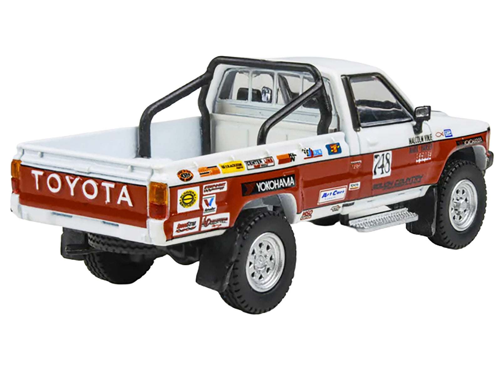 Toyota Hilux Pickup Truck #748 Malcolm Vinje - Mark Hansen "Mojave 250" (1987) 1/64 Diecast Model Car by Paragon Models - image 3