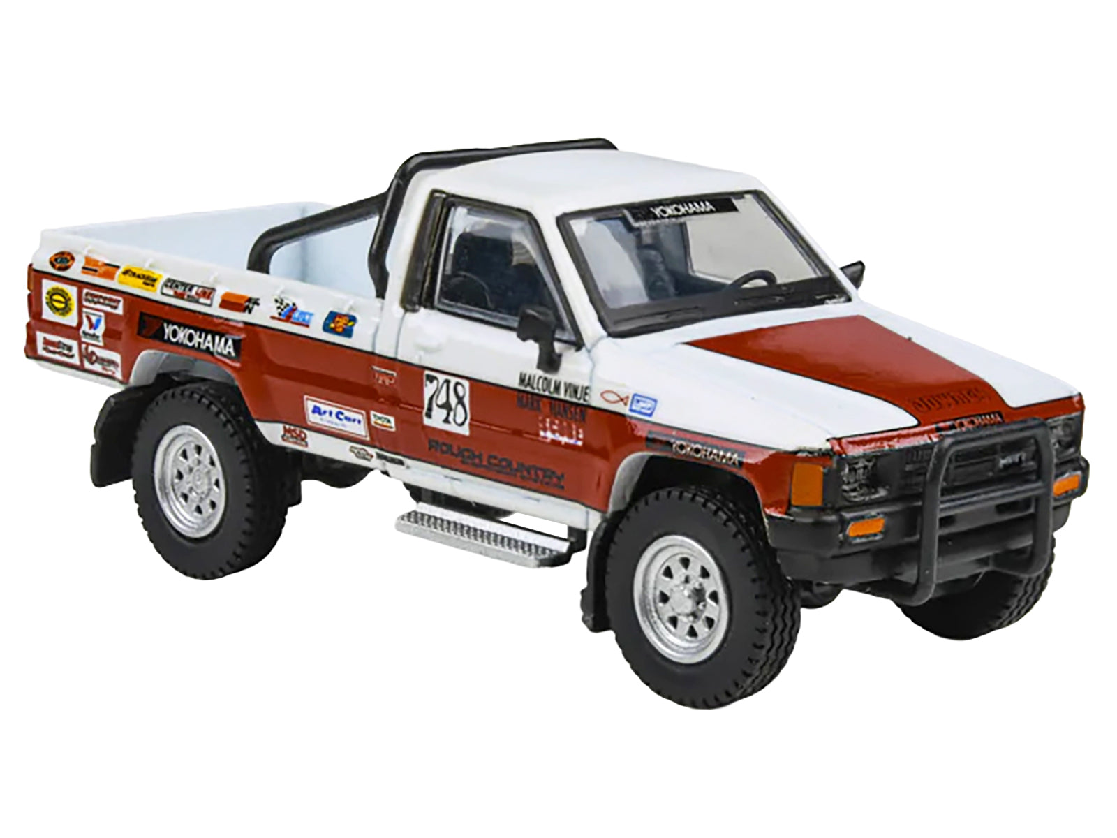 Toyota Hilux Pickup Truck #748 Malcolm Vinje - Mark Hansen "Mojave 250" (1987) 1/64 Diecast Model Car by Paragon Models - image 4