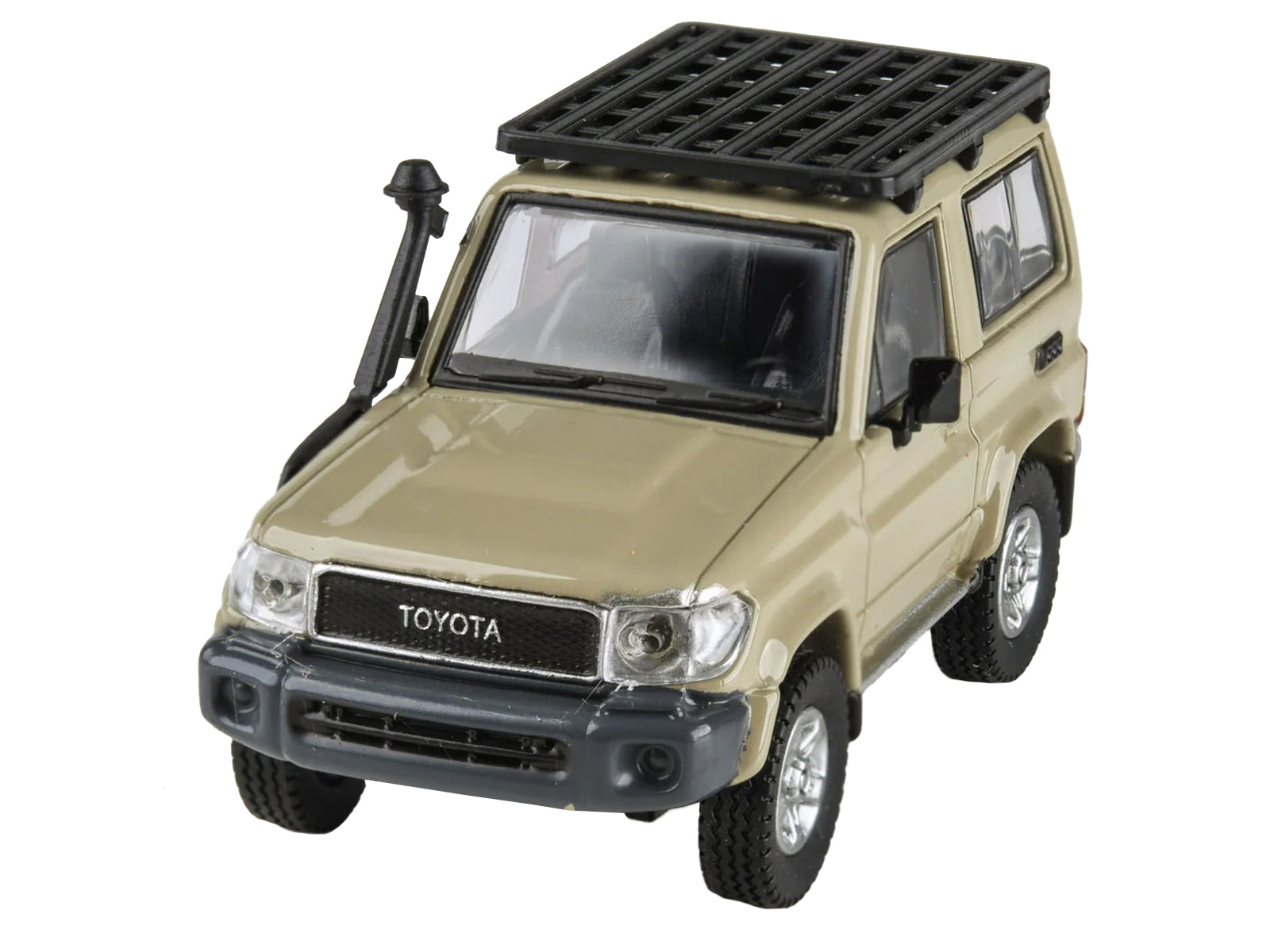 2014 Toyota Land Cruiser 71 SWB (Short Wheel Base) Sandy Taupe Brown 1/64 Diecast Model Car by Paragon Models - image 3