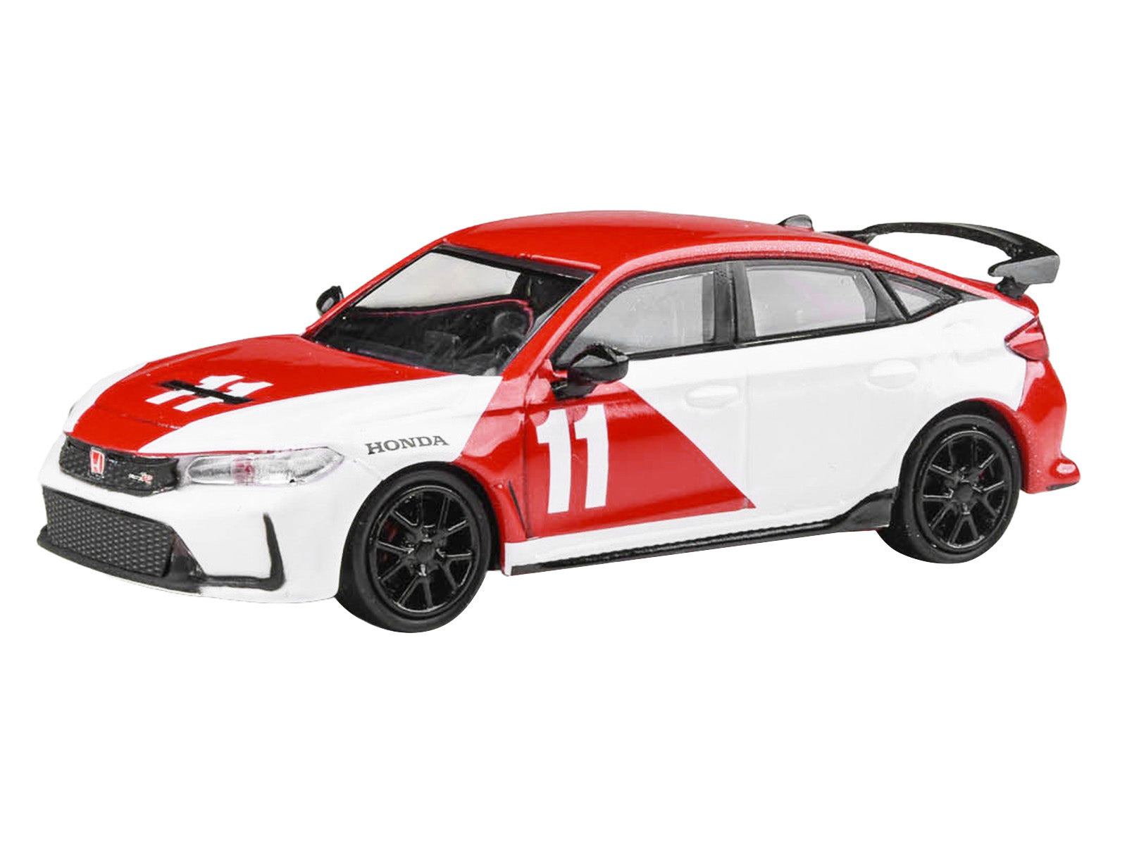 2025 Honda Civic Type R FL5 #11 "1965 Mexico GP Heritage" Red and White 1/64 Diecast Model Car by Paragon Models - image 2