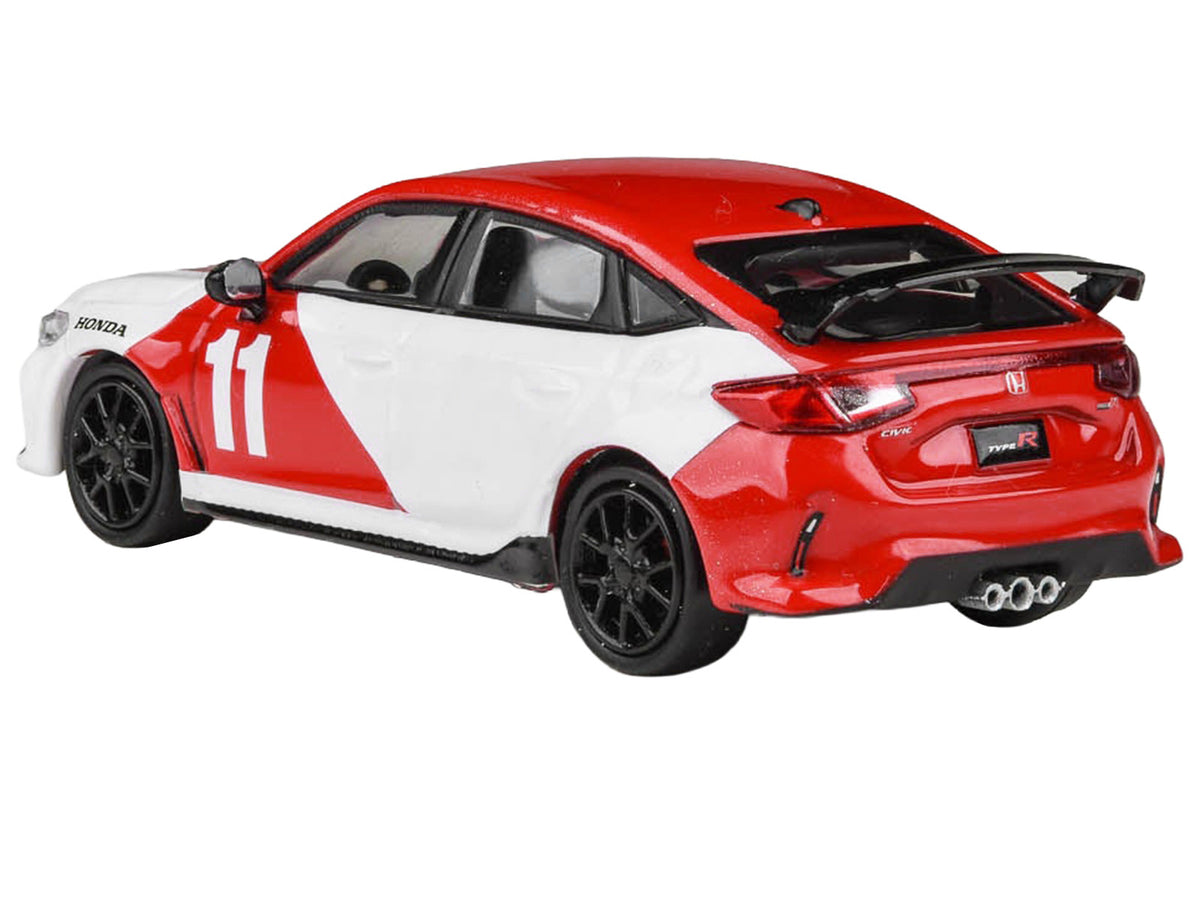 2025 Honda Civic Type R FL5 #11 "1965 Mexico GP Heritage" Red and White 1/64 Diecast Model Car by Paragon Models - image 4