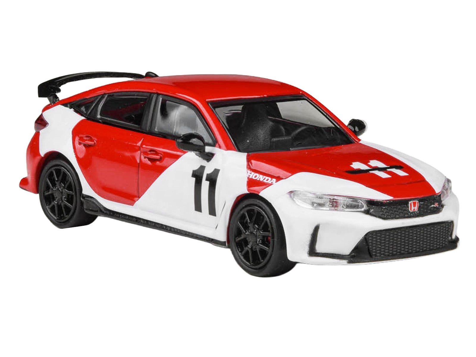 2025 Honda Civic Type R FL5 #11 "1965 Mexico GP Heritage" Red and White 1/64 Diecast Model Car by Paragon Models - image 5