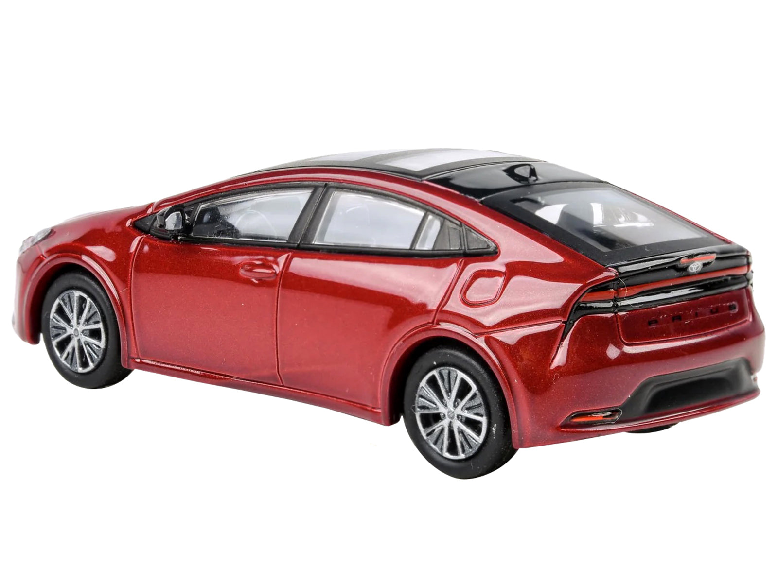2023 Toyota Prius Supersonic Red Metallic with Black Top and Sun Roof and Sun Roof 1/64 Diecast Model Car by Paragon Models - image 4