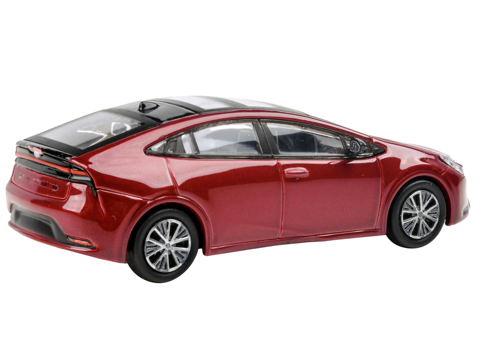 2023 Toyota Prius Supersonic Red Metallic with Black Top and Sun Roof and Sun Roof 1/64 Diecast Model Car by Paragon Models - image 3