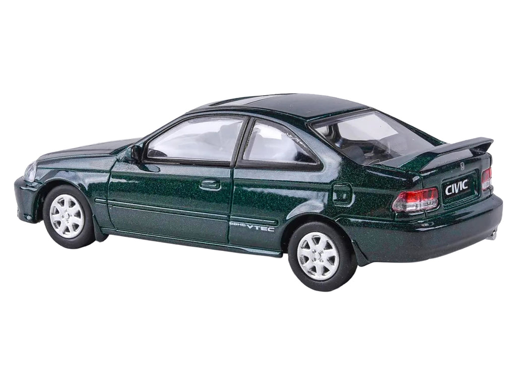 1999 Honda Civic Si EM1 Clover Green Pearl Metallic with Sunroof 1/64 Diecast Model Car by Paragon - image 2